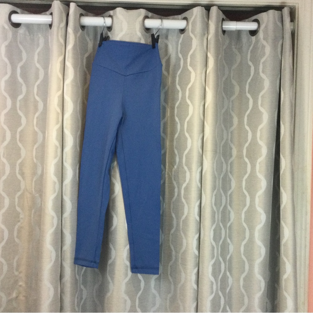 Rouched Blue Leggings